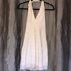 BCBG White Halter Dress